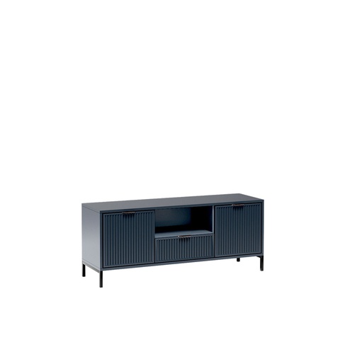 Szafka rtv na nóżkach z szufladą LINKaStyles LS-3 Cashmere / Indigo stolik pod telewizor 135 do pokoju salonu