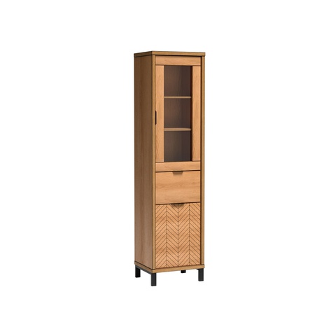 Witryna wąska Fonti 02N na nóżkach loft
